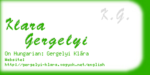 klara gergelyi business card